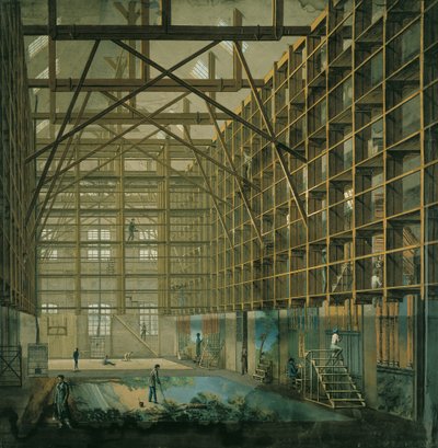 Stage Set Workshop of the Paris Opera, c.1800-20 by French School